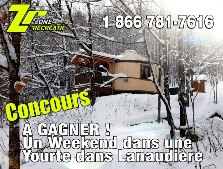 Concours: Courez la chance de gagner un des 2 week-ends en yourte dans Lanaudière !